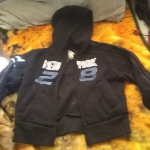 Black hoodie jacket for kids size 6 with zipper front by RND